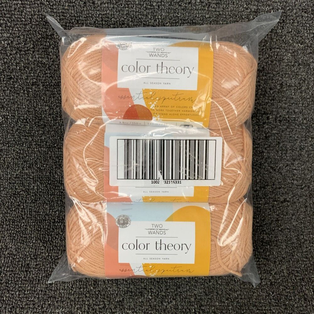 (3 Pack) Lion Brand Yarn 619-184X Two of Wands:Color Theory Yarn, Himalayan Salt